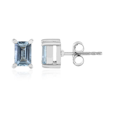 Aquamarine Silver Earrings