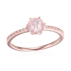 Rose Quartz Silver Ring