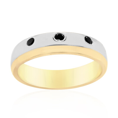 Black Spinel Silver Ring