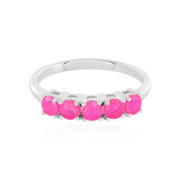 Pink Ethiopian Opal Silver Ring
