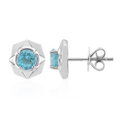 Blue Apatite Silver Earrings (Pallanova)