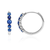 Madagascar Blue Sapphire Silver Earrings