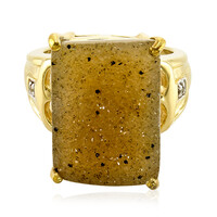 Glitter Agate Silver Ring