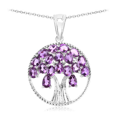Amethyst Silver Necklace