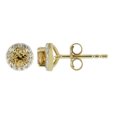 9K Vibhor Zircon Gold Earrings