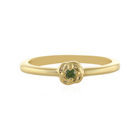 I3 Green Diamond Silver Ring