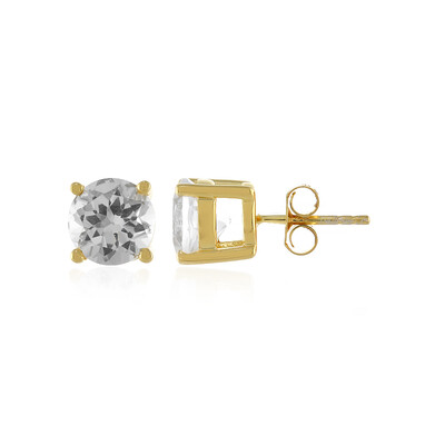 White Topaz Silver Earrings