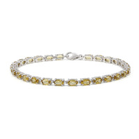 Champagne Quartz Silver Bracelet