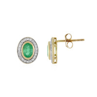 9K Ethiopian Emerald Gold Earrings