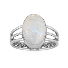 White Labradorite Silver Ring