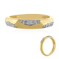 I4 (J) Diamond Silver Ring