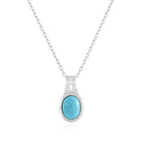 Sleeping Beauty Turquoise Silver Necklace