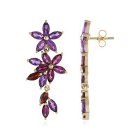 Zambian Amethyst Silver Earrings