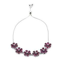 Rhodolite Silver Bracelet