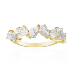 White Topaz Silver Ring