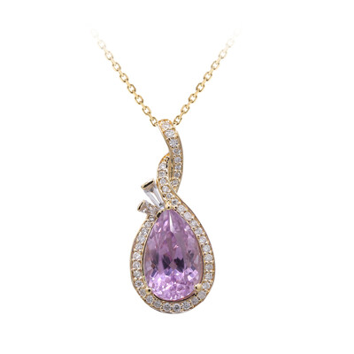 14K Patroke Kunzite Gold Necklace (CIRARI)