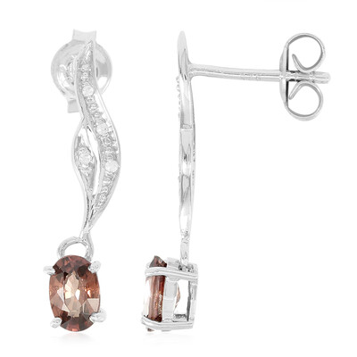 Mashewa Orange Zircon Silver Earrings