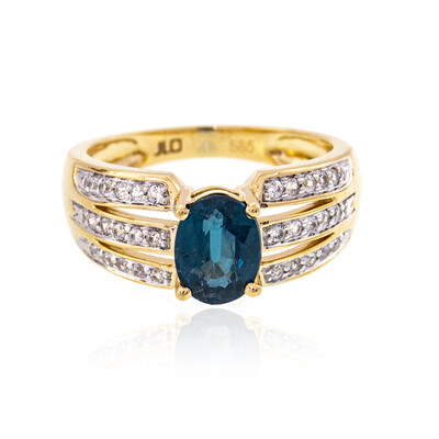 14K Teal Kyanite Gold Ring