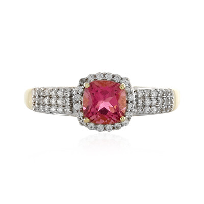 9K Pink Tourmaline Gold Ring (Adela Gold)