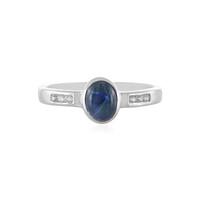 Blue Star Sapphire Silver Ring