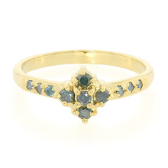 Fancy Diamond Silver Ring