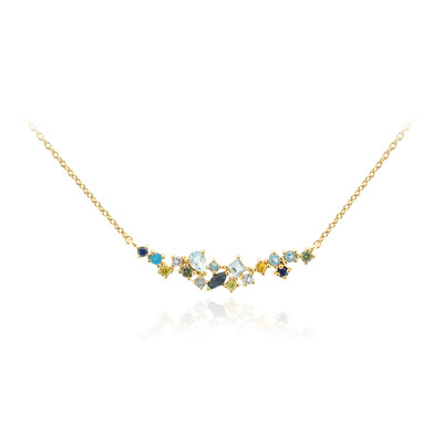 Green Sapphire Silver Necklace