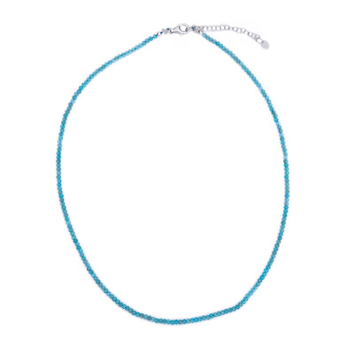 Blue Apatite Silver Necklace