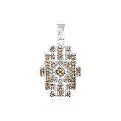 Brown Zircon Silver Pendant