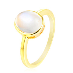 Tanzanian Rainbow Moonstone Silver Ring