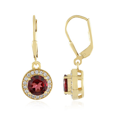 Mozambique Garnet Silver Earrings
