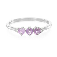 Ceylon Pink Sapphire Silver Ring
