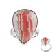 Rhodochrosite Silver Ring (Bali Barong)