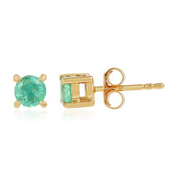 Russian Emerald Silver Earrings