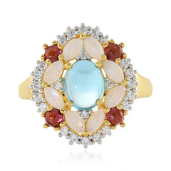 Swiss Blue Topaz Silver Ring