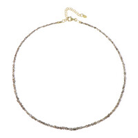 Champagne Diamond Silver Necklace