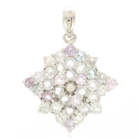 Cuprian Tourmaline Silver Pendant