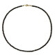 Gold Sheen Obsidian Silver Necklace