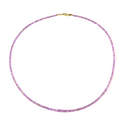 9K Unheated Ceylon Purple Sapphire Gold Necklace