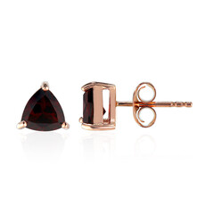 Mozambique Garnet Silver Earrings