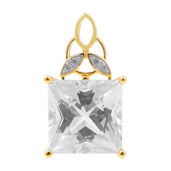 9K Danburite Gold Pendant