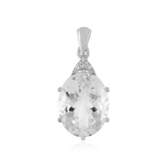 White Quartz Silver Pendant