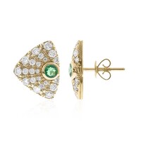 14K AAA Zambian Emerald Gold Earrings (CIRARI)