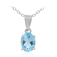Swiss Blue Topaz Silver Necklace