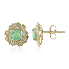 9K Colombian Emerald Gold Earrings (de Melo)