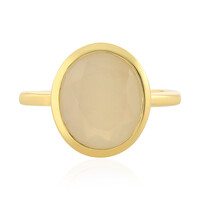 White Moonstone Silver Ring