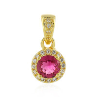 Pink Tourmaline Silver Pendant