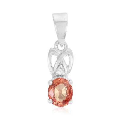 Sunset Ruby Silver Pendant