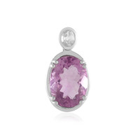 Pink Flouorite Silver Pendant