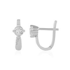 White Quartz Silver Earrings