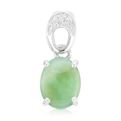 Imperial Chrysoprase Silver Pendant